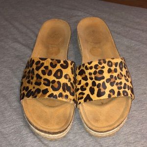 leopard sandals